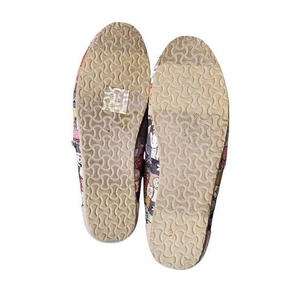 Sketcher Memory Foam Dog Party Shoes Size 5.5 Slip On Flats Multi Color Comfort - Picture 9 of 10